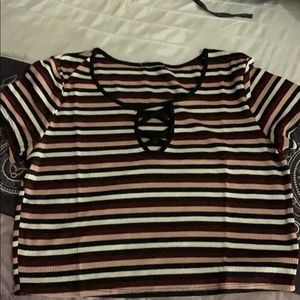 Forever 21 striped crop top